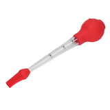 Turkey Baster Needle with Sauce Brush Barbecue Oil Drip Seasoning Tube Tools Sauce Needle Red - Side View