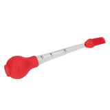 Turkey Baster Needle with Sauce Brush Barbecue Oil Drip Seasoning Tube Tools Sauce Needle Red - 45-Degree Angle