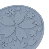 4PCS Silicone Placemats Heart Shaped Non Slip Waterproof Heat Resistant Washable Dinning Table Mat for Pet Feeding Kitchen Sink Grey