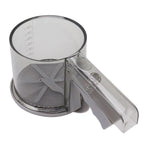 Flour Sifter Sieve PP Transparent Adjustable Fine Mesh One Hand Operation Powder Sifter Sieve for Kitchen Baking Single Layer