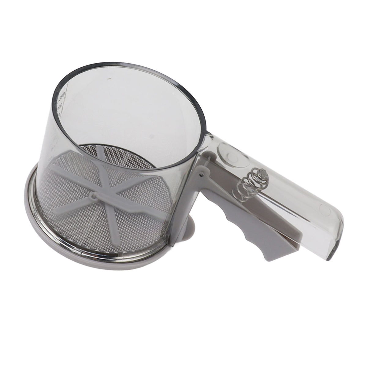 Flour Sifter Sieve PP Transparent Adjustable Fine Mesh One Hand Operation Powder Sifter Sieve for Kitchen Baking Single Layer
