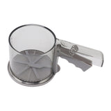 Flour Sifter Sieve PP Transparent Adjustable Fine Mesh One Hand Operation Powder Sifter Sieve for Kitchen Baking Single Layer