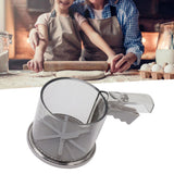Flour Sifter Sieve PP Transparent Adjustable Fine Mesh One Hand Operation Powder Sifter Sieve for Kitchen Baking Single Layer - Extra Image