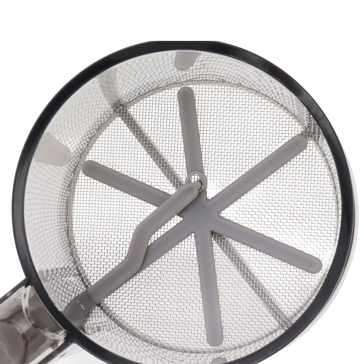 Flour Sifter Sieve PP Transparent Adjustable Fine Mesh One Hand Operation Powder Sifter Sieve for Kitchen Baking Single Layer