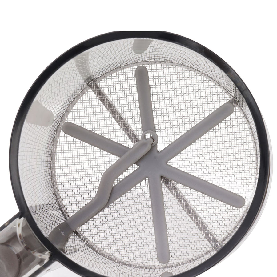 Flour Sifter Sieve PP Transparent Adjustable Fine Mesh One Hand Operation Powder Sifter Sieve for Kitchen Baking Single Layer