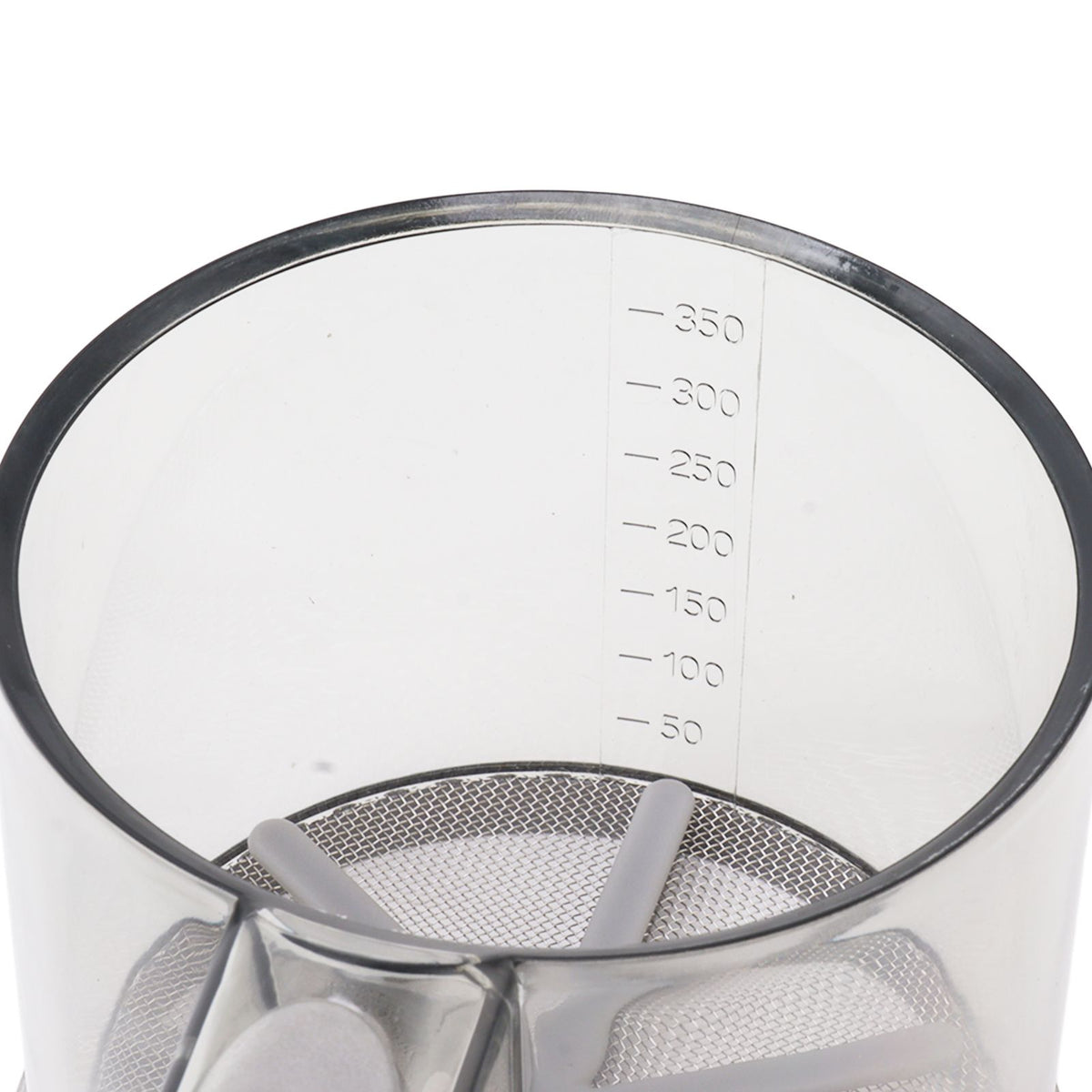Flour Sifter Sieve PP Transparent Adjustable Fine Mesh One Hand Operation Powder Sifter Sieve for Kitchen Baking Single Layer