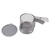 Flour Sifter Sieve PP Transparent Adjustable Fine Mesh One Hand Operation Powder Sifter Sieve for Kitchen Baking Double Layer