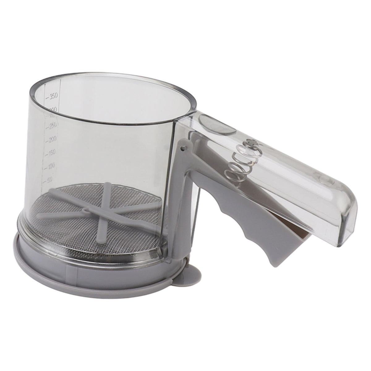 Flour Sifter Sieve PP Transparent Adjustable Fine Mesh One Hand Operation Powder Sifter Sieve for Kitchen Baking Double Layer