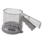 Flour Sifter Sieve PP Transparent Adjustable Fine Mesh One Hand Operation Powder Sifter Sieve for Kitchen Baking Double Layer