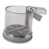Flour Sifter Sieve PP Transparent Adjustable Fine Mesh One Hand Operation Powder Sifter Sieve for Kitchen Baking Double Layer - Side View