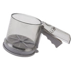 Flour Sifter Sieve PP Transparent Adjustable Fine Mesh One Hand Operation Powder Sifter Sieve for Kitchen Baking Double Layer