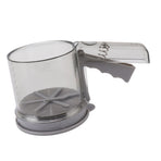 Flour Sifter Sieve PP Transparent Adjustable Fine Mesh One Hand Operation Powder Sifter Sieve for Kitchen Baking Double Layer