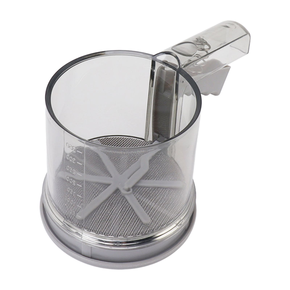 Flour Sifter Sieve PP Transparent Adjustable Fine Mesh One Hand Operation Powder Sifter Sieve for Kitchen Baking Double Layer