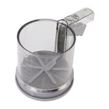 Flour Sifter Sieve PP Transparent Adjustable Fine Mesh One Hand Operation Powder Sifter Sieve for Kitchen Baking Double Layer