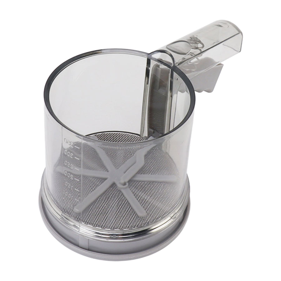 Flour Sifter Sieve PP Transparent Adjustable Fine Mesh One Hand Operation Powder Sifter Sieve for Kitchen Baking Double Layer
