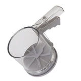 Flour Sifter Sieve PP Transparent Adjustable Fine Mesh One Hand Operation Powder Sifter Sieve for Kitchen Baking Double Layer