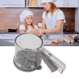 Flour Sifter Sieve PP Transparent Adjustable Fine Mesh One Hand Operation Powder Sifter Sieve for Kitchen Baking Double Layer - Extra Image