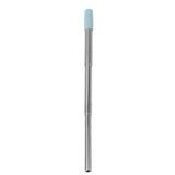 Collapsible Stainless Steel Drinking Straw Reusable Metal Straw with Cleaning Brush for Travel Work Blue - Extra Image