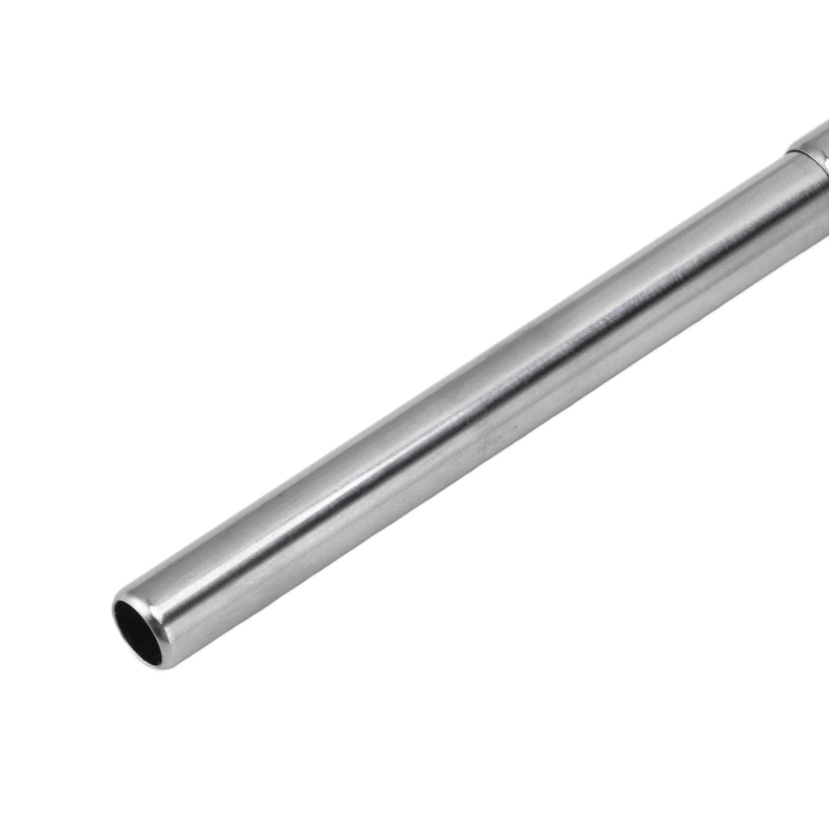 Collapsible Stainless Steel Drinking Straw Reusable Metal Straw with Cleaning Brush for Travel Work Blue