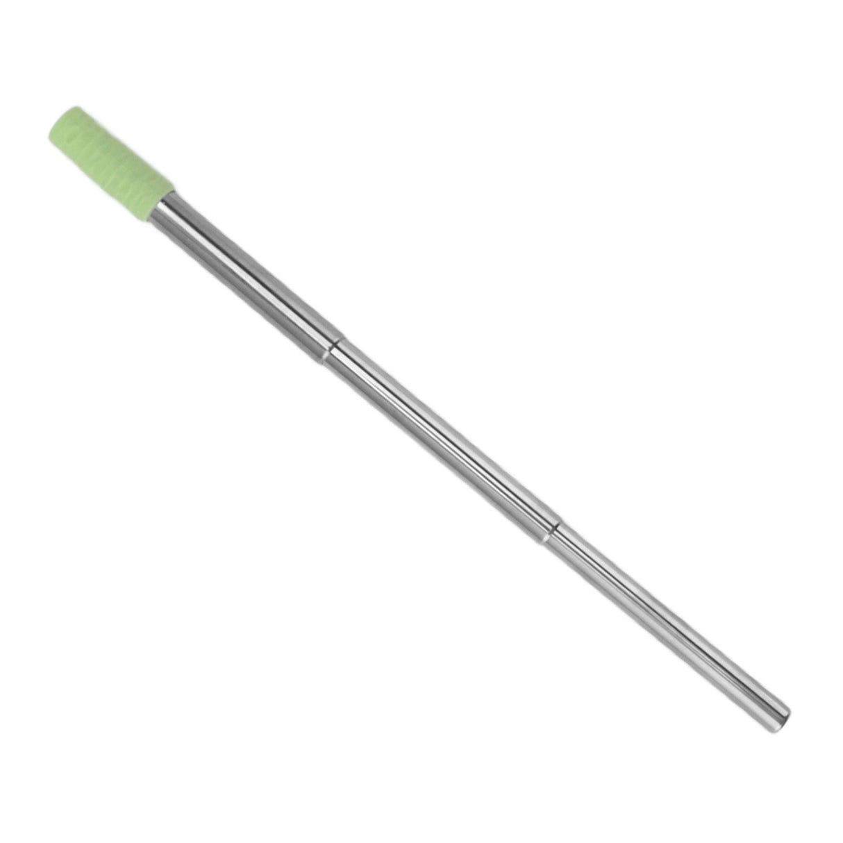 Collapsible Stainless Steel Drinking Straw Reusable Metal Straw with Cleaning Brush for Travel Work Green