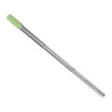 Collapsible Stainless Steel Drinking Straw Reusable Metal Straw with Cleaning Brush for Travel Work Green - Rear View
