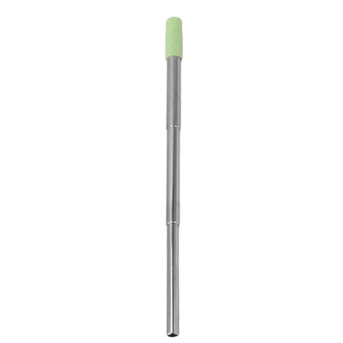 Collapsible Stainless Steel Drinking Straw Reusable Metal Straw with Cleaning Brush for Travel Work Green