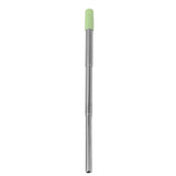 Collapsible Stainless Steel Drinking Straw Reusable Metal Straw with Cleaning Brush for Travel Work Green