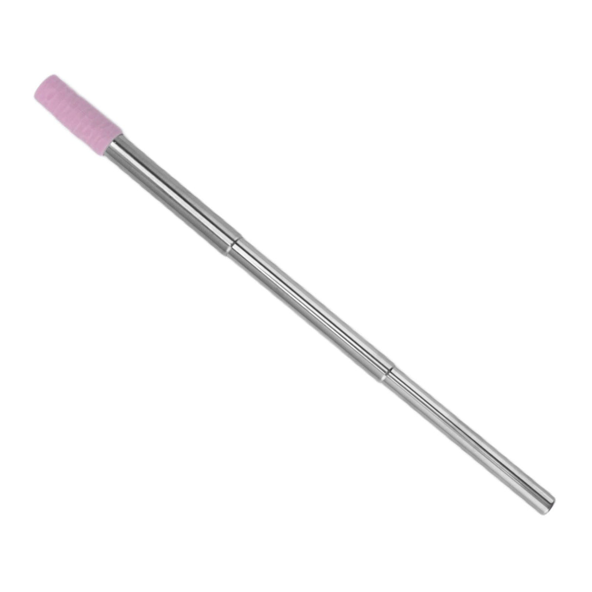 Collapsible Stainless Steel Drinking Straw Reusable Metal Straw with Cleaning Brush for Travel Work Purple