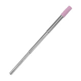 Collapsible Stainless Steel Drinking Straw Reusable Metal Straw with Cleaning Brush for Travel Work Purple