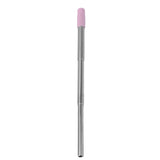 Collapsible Stainless Steel Drinking Straw Reusable Metal Straw with Cleaning Brush for Travel Work Purple