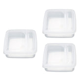 3Pcs Flip Lid Cheese Container Transparent Clear PP Food Storage Box Case for Fridge