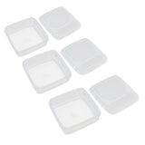 3Pcs Flip Lid Cheese Container Transparent Clear PP Food Storage Box Case for Fridge - Top-Down View