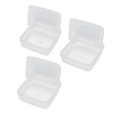 3Pcs Flip Lid Cheese Container Transparent Clear PP Food Storage Box Case for Fridge