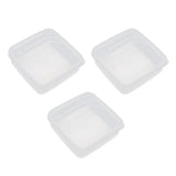3Pcs Flip Lid Cheese Container Transparent Clear PP Food Storage Box Case for Fridge
