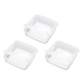 3Pcs Flip Lid Cheese Container Transparent Clear PP Food Storage Box Case for Fridge