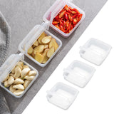 3Pcs Flip Lid Cheese Container Transparent Clear PP Food Storage Box Case for Fridge