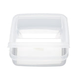 3Pcs Flip Lid Cheese Container Transparent Clear PP Food Storage Box Case for Fridge