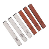 6pcs Knife Sharpener Stone Professional Built in Base Angle Guide Knife Grindstone for Knives Scissors - Rear View