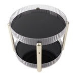 Double Layer Rotating Makeup Organizer Multifunctional Rotating Cosmetic Shelf for Home Translucent White
