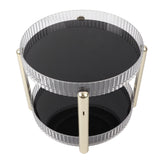 Double Layer Rotating Makeup Organizer Multifunctional Rotating Cosmetic Shelf for Home Translucent White - 45-Degree Angle