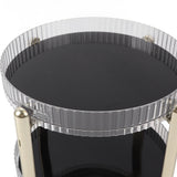 Double Layer Rotating Makeup Organizer Multifunctional Rotating Cosmetic Shelf for Home Translucent White