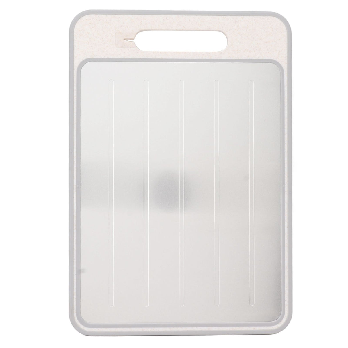 Defrosting Cutting Board Double Sided Chopping Board with Knife Sharpener for Kitchen Cooking Khaki