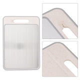 Defrosting Cutting Board Double Sided Chopping Board with Knife Sharpener for Kitchen Cooking Khaki