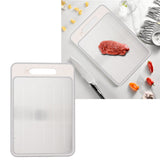 Defrosting Cutting Board Double Sided Chopping Board with Knife Sharpener for Kitchen Cooking Khaki