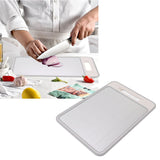 Defrosting Cutting Board Double Sided Chopping Board with Knife Sharpener for Kitchen Cooking Khaki