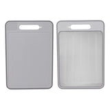 Double Sided Cutting Board Rapid Thawing and Grinding Plate with Knife Sharpener for Kitchen Grey