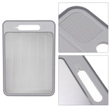 Double Sided Cutting Board Rapid Thawing and Grinding Plate with Knife Sharpener for Kitchen Grey - Extra Image