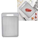 Double Sided Cutting Board Rapid Thawing and Grinding Plate with Knife Sharpener for Kitchen Grey - Extra Image