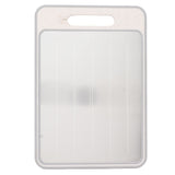 Double Sided Cutting Board Rapid Thawing and Grinding Plate with Knife Sharpener for Kitchen Khaki