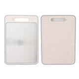 Double Sided Cutting Board Rapid Thawing and Grinding Plate with Knife Sharpener for Kitchen Khaki